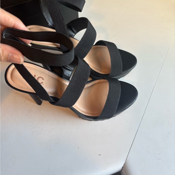 INC International Concepts Black Strappy Heels - Picture 3 of 8
